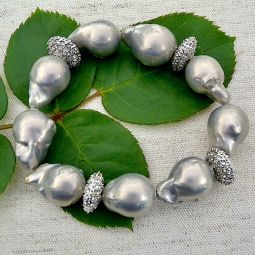 Grey Baroque Pearl Bracelet Sale